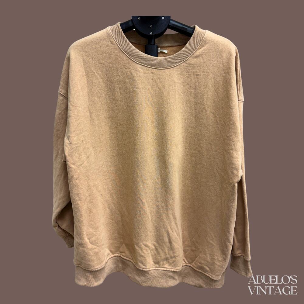 Ali Golden Sweatshirt | Beige Cotton | Size M/L | Vintage